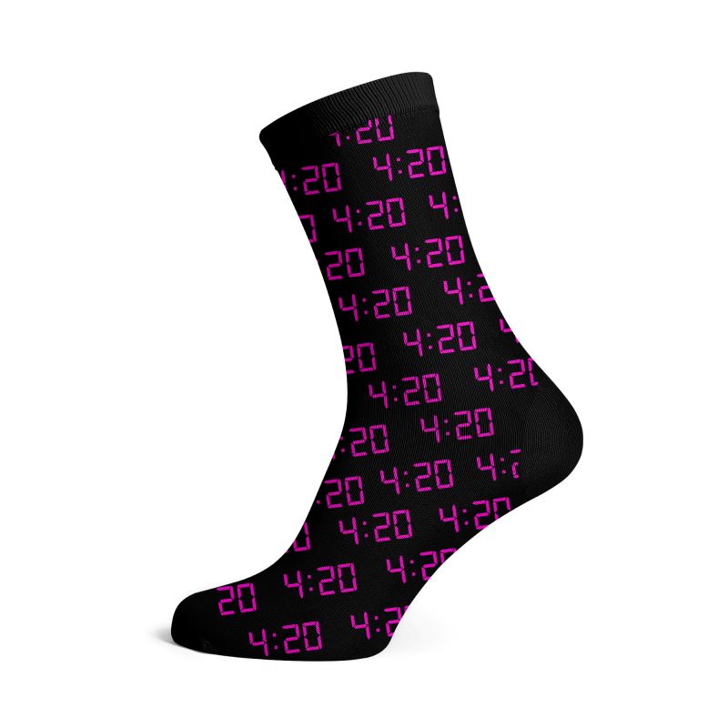 Long Socks - 4:20 Alarm Pink (36-42) - 12 Pairs