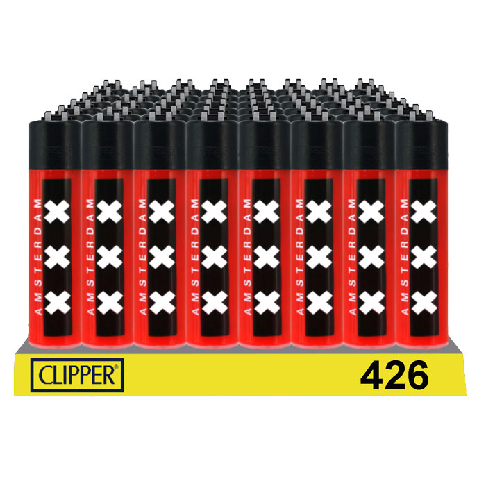 Clipper Lighters - 48pcs display - Amsterdam XXX