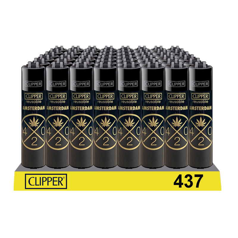 Clipper Lighters - Amsterdam 420 (48 pcs display)