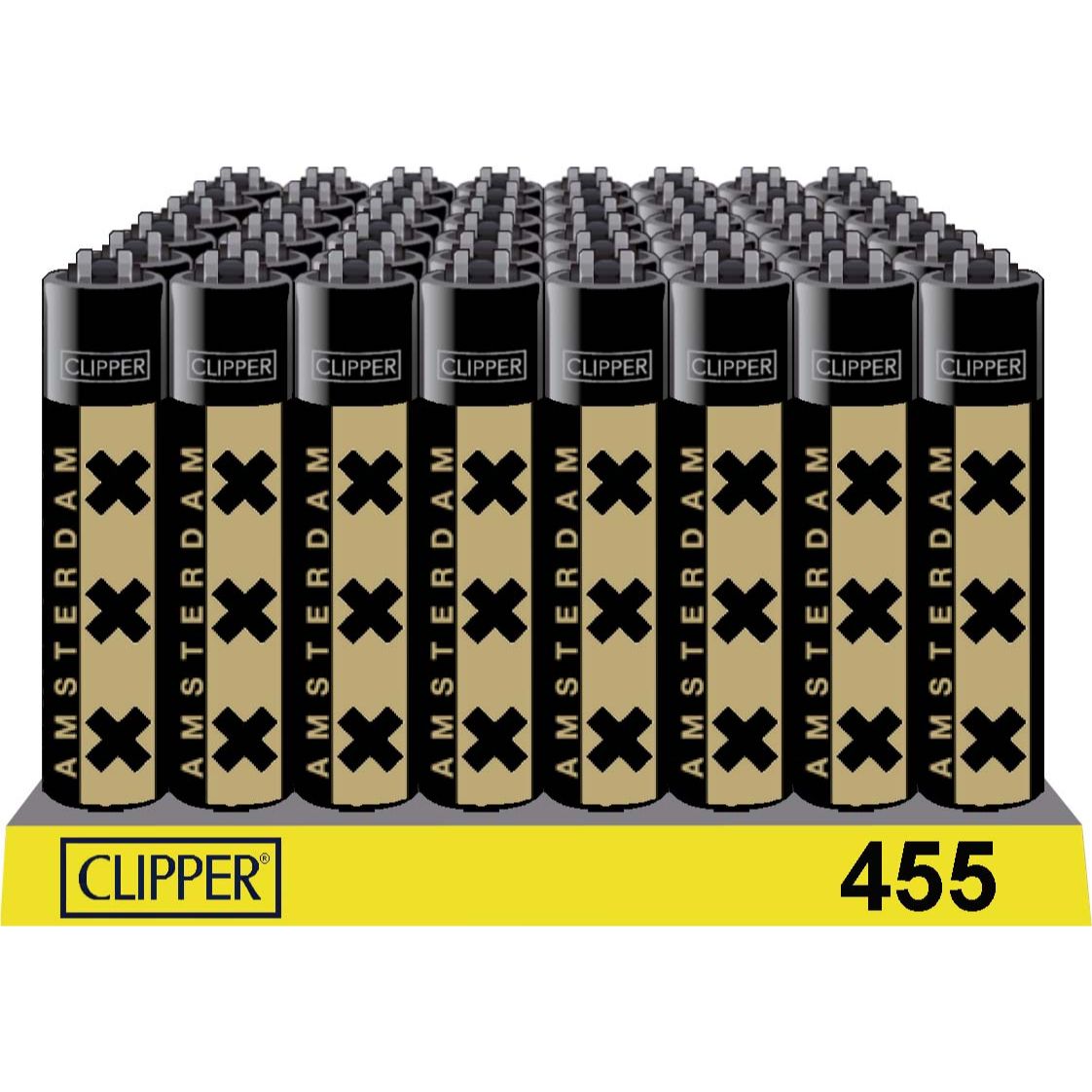 Clipper Lighters - 48pcs display - Amsterdam XXX Gold