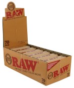 Raw Hemp Plastic Cigarette Rollers 70mm - Display of 12