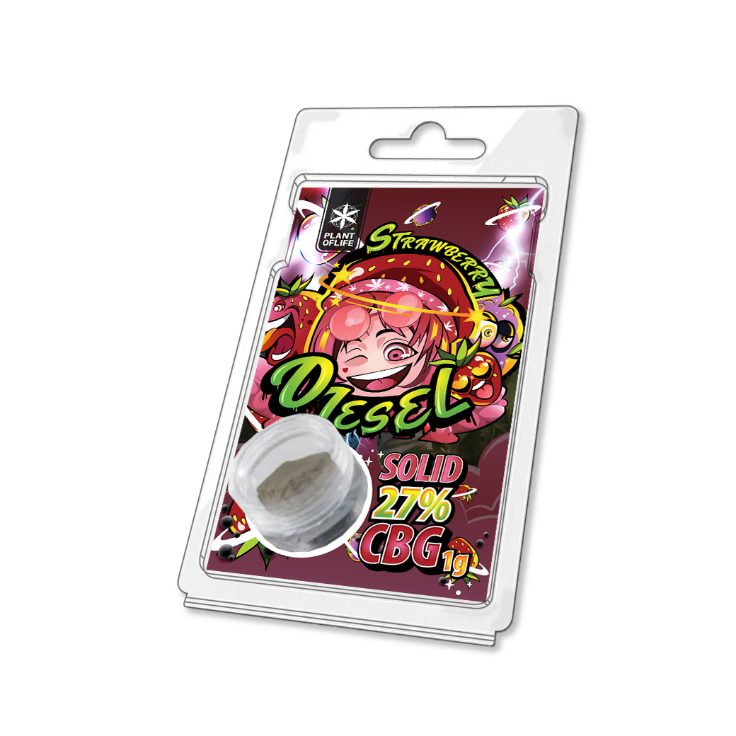Solid 27% CBG Strawberry Diesel Extraction 1G