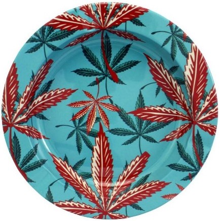 CloudeSmoke Metal Tin Ashtray - Leaves