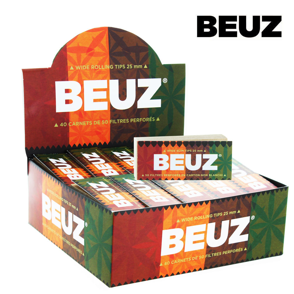 Beuz Cardboard Filter - Brown Wide (40 booklets/box)