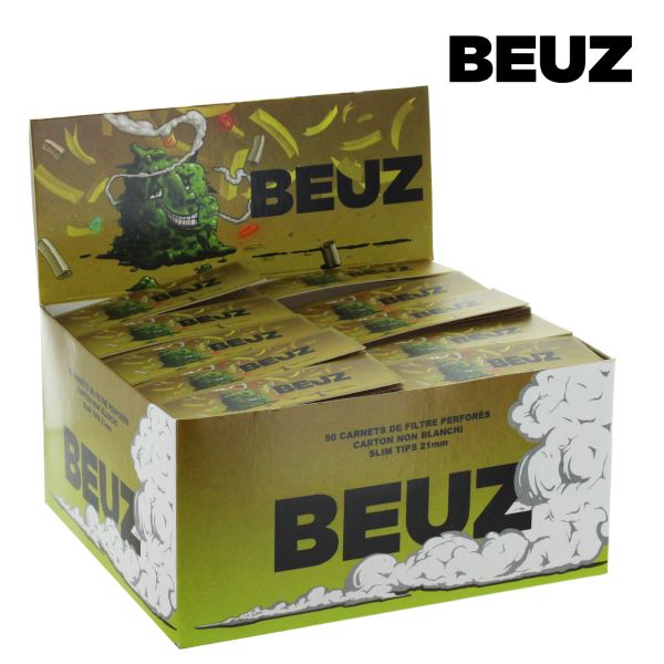Beuz Filter Brown Slim Tips 21mm - Weed Design