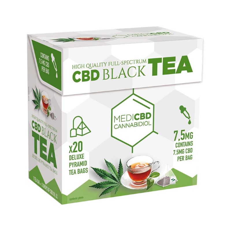 MediCBD Black Tea - 7.5mg CBD - 20 Pyramid Teabags