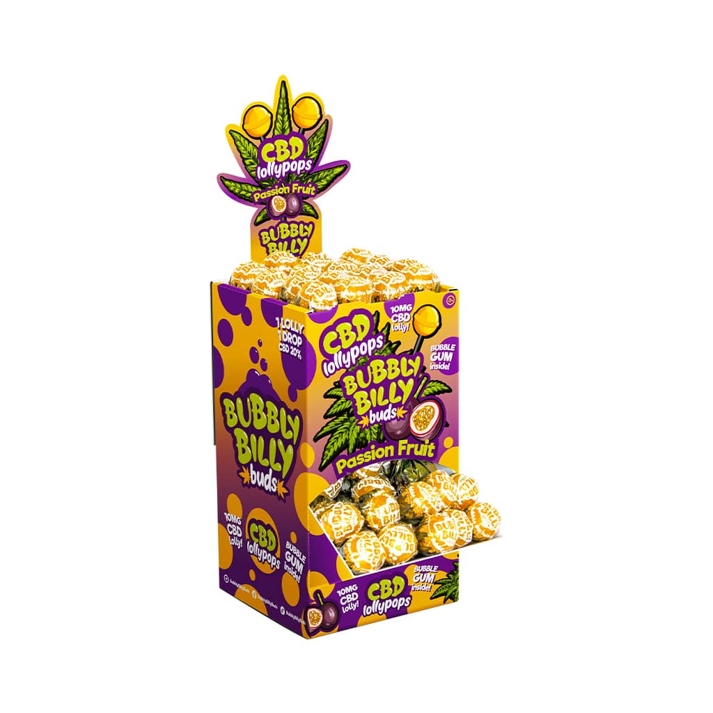 Bubbly Billy CBD Lollies 100pcs - Passion Fruit