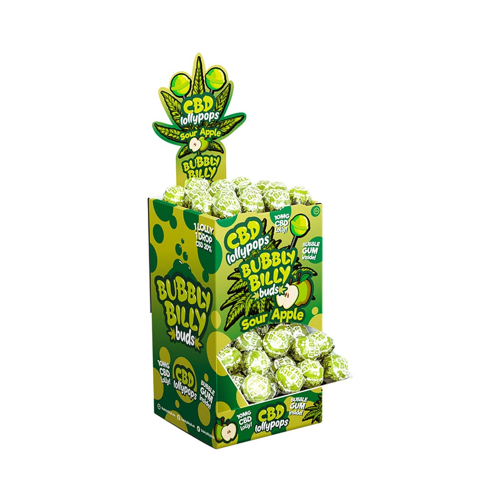 Bubbly Billy CBD Lollies 100pcs - Sour Apple