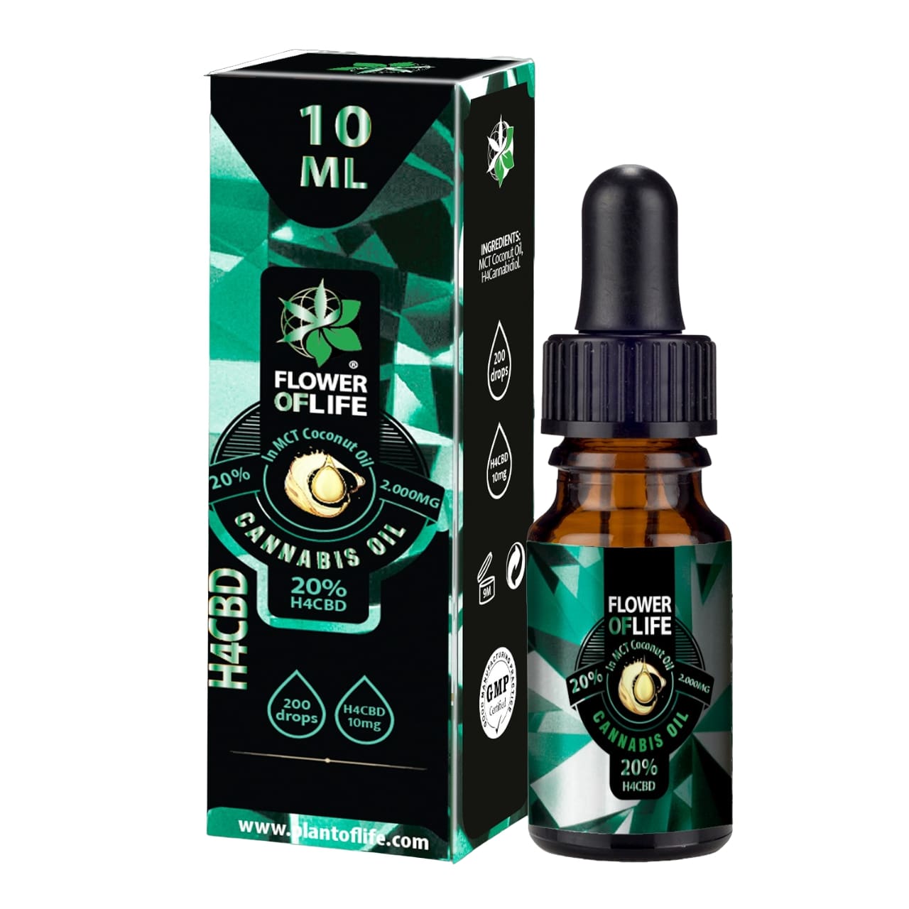 Flower of Life - Coconut oil with H4CBD 20% - 10ml
