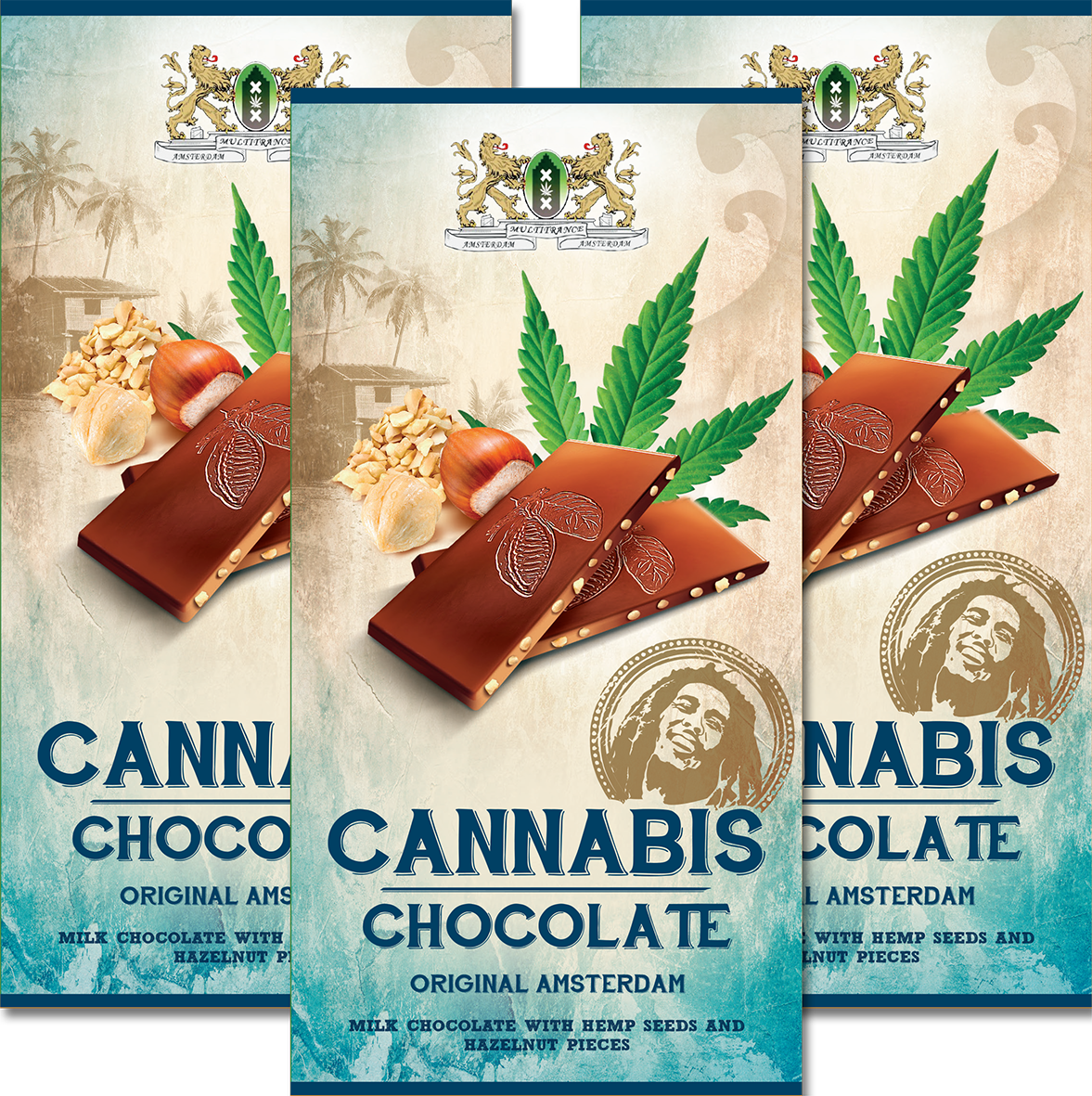 Cannabis Milk Chocolate with Hazelnut Pieces (80g)