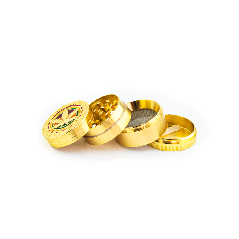 MG34Gold Round Metal Herb Grinder
