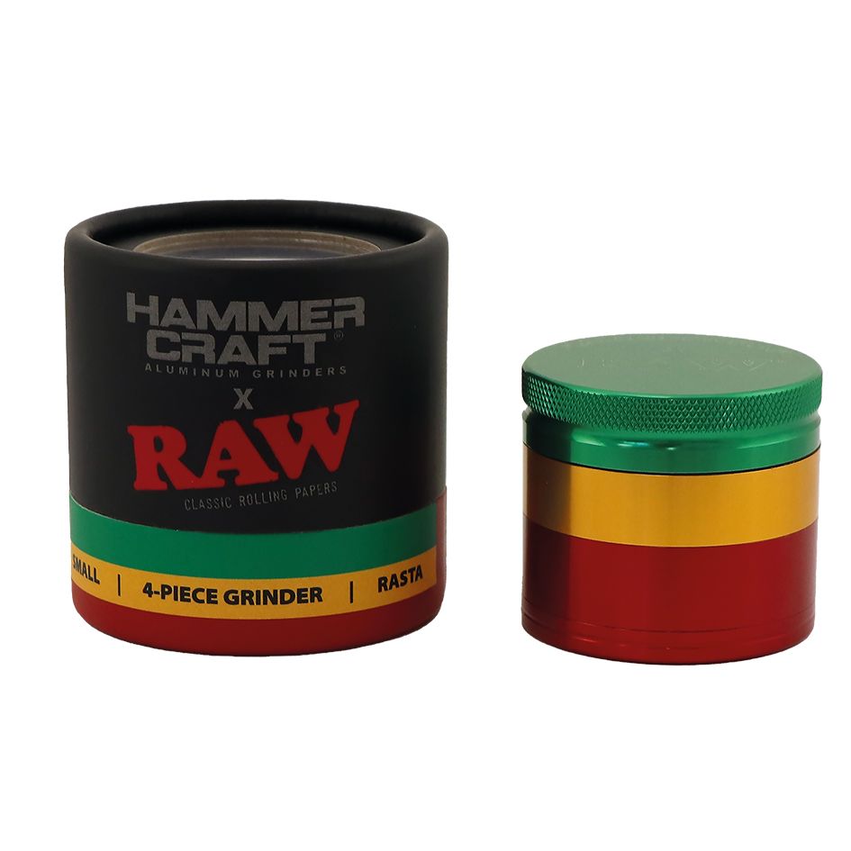 HAMMERCRAFT X RAW Aluminium Grinder 4parts - RASTA SMALL