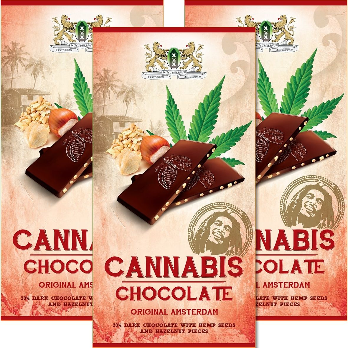 Cannabis Dark Chocolate Hazelnut - 15x80g Case