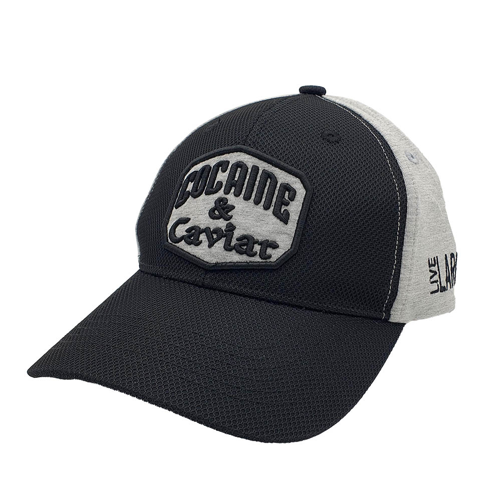 Lauren Rose - Caviar Black/Grey Mesh Snapback Cap