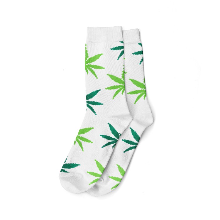 CloudeSmoke Long Socks - Cannabis Leaf Theme (36-42)