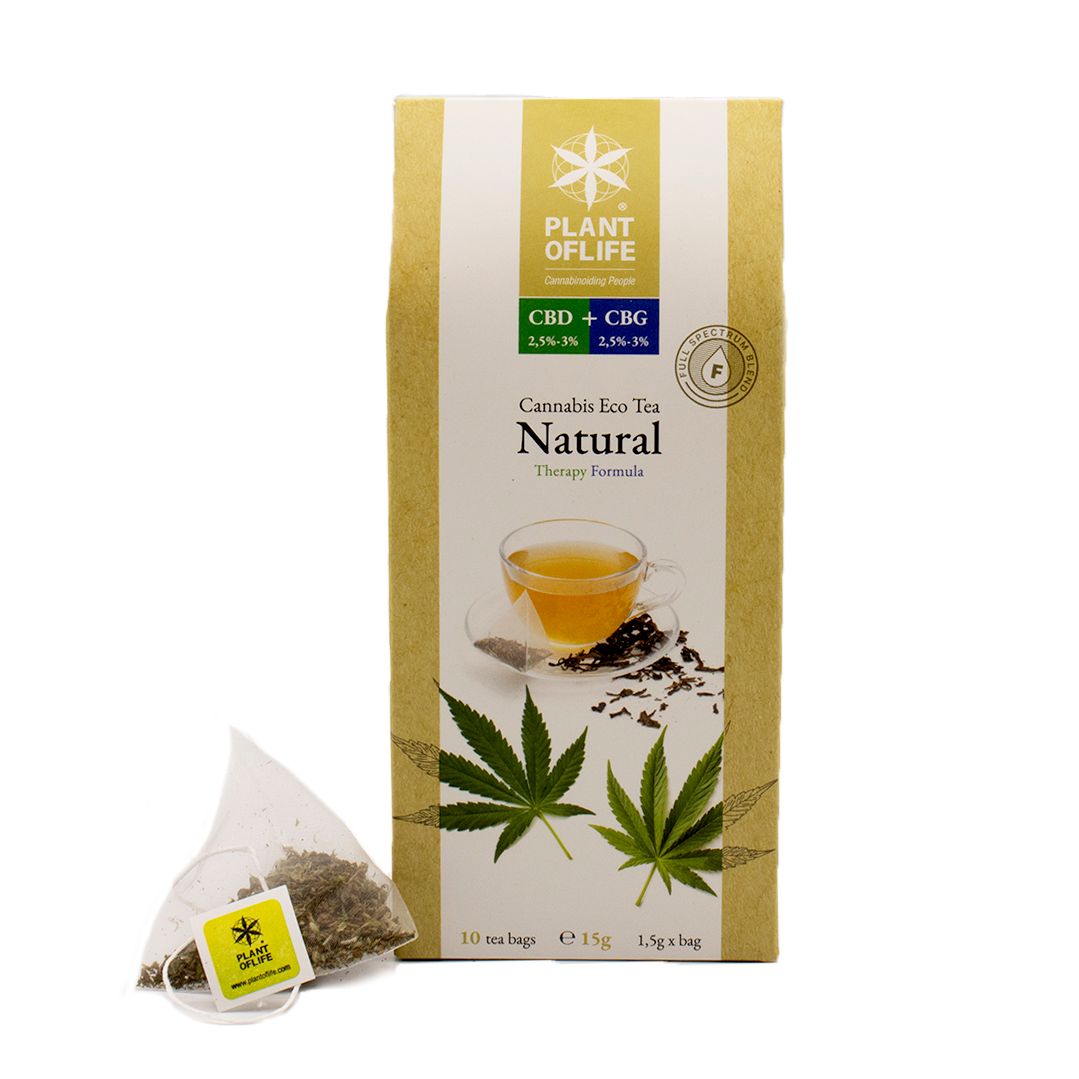Plant of Life CBD + CBG Tea Natural - 10 tea bags x 1,5g