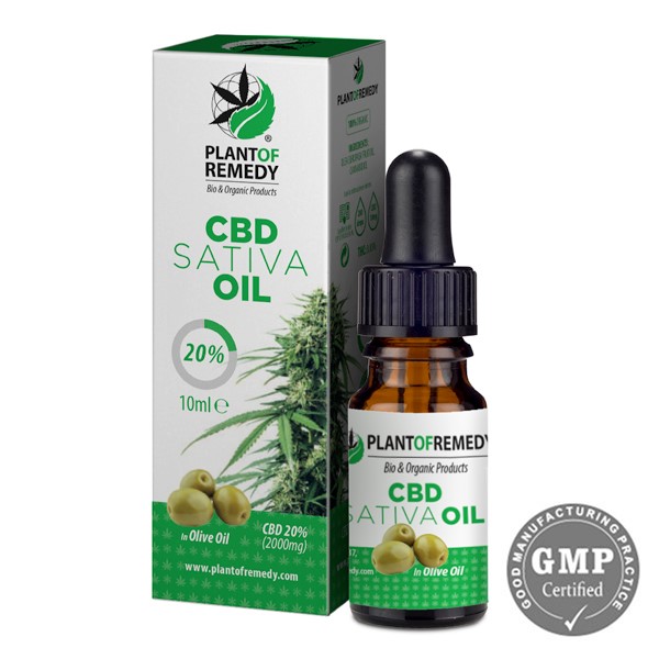 PLANT OF REMEDY- Cannabis Oil with Olive Oil - 20% CBD - 10ml