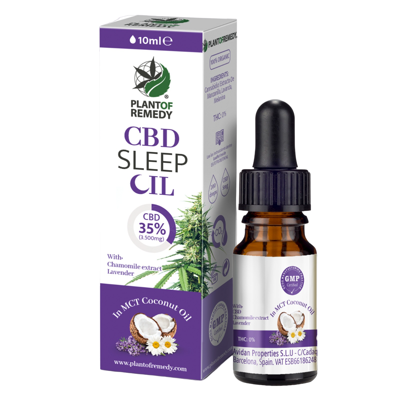 Plant of Remedy Coconut CBD Oil 35% CBD SLEEP 10ml