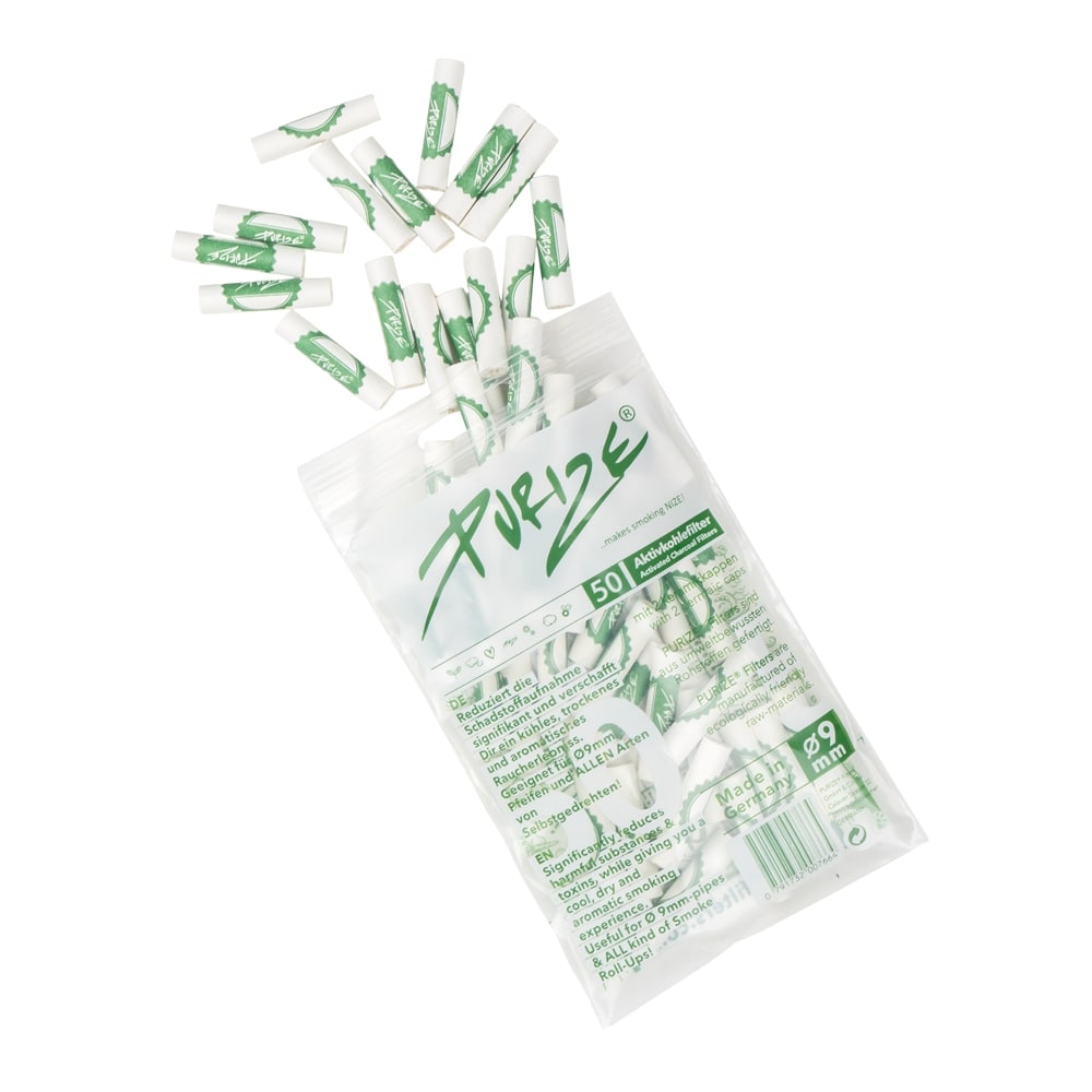 Purize Active Charcoal Filters Regular x 50pcs - White