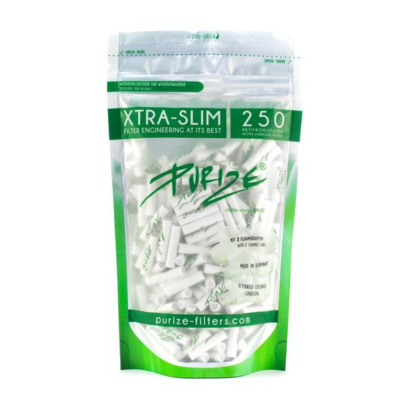 Purize - Active Charcoal Filters - Xtra Slim - White - 250pcs