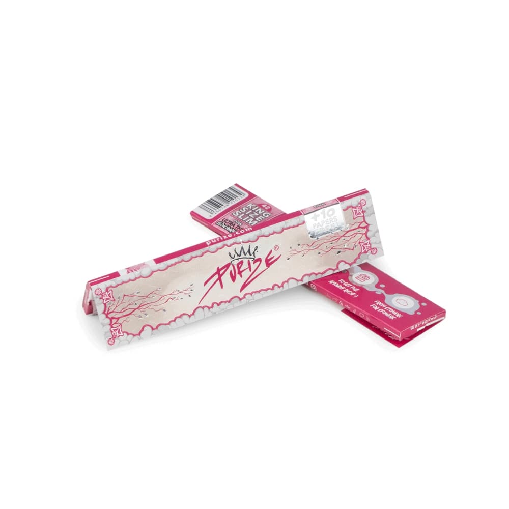 Purize King Size Slim PINK Rolling Papers - 50 Booklets