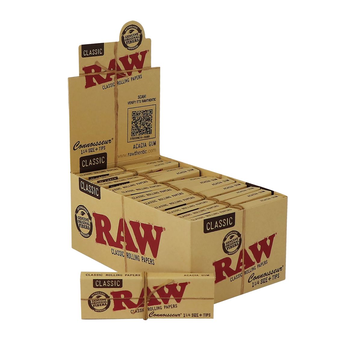 RAW Connoisseur 1 1/4 With Tips x 24pcs