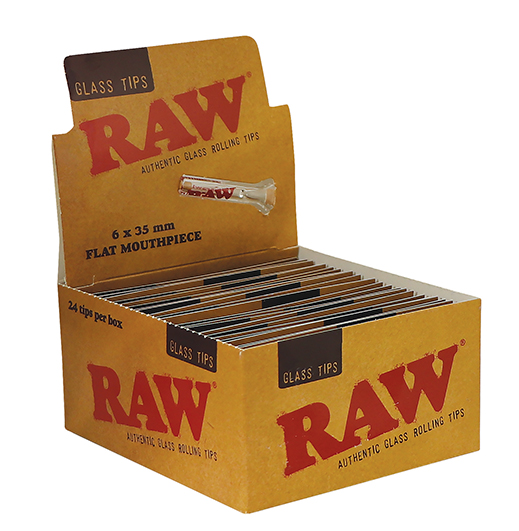 RAW Glass Tip Flat Display of 24