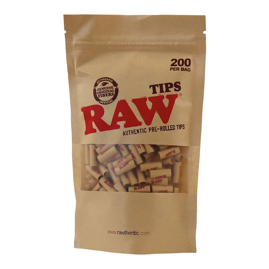 RAW Pre-Rolled Tips - 200pcs per bag