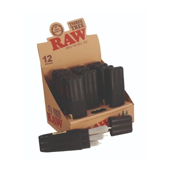 RAW Three Tree Case - Triple Pre-Roll Display (12-Pack)