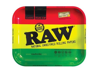Raw Rolling Tray Rasta - Medium 33cm x 27.5cm