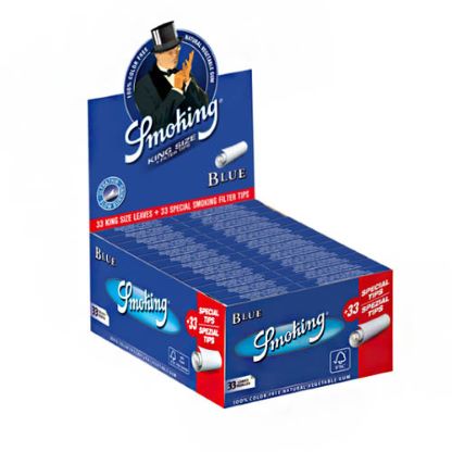 Smoking Rolling Papers King Size + Tips - Blue
