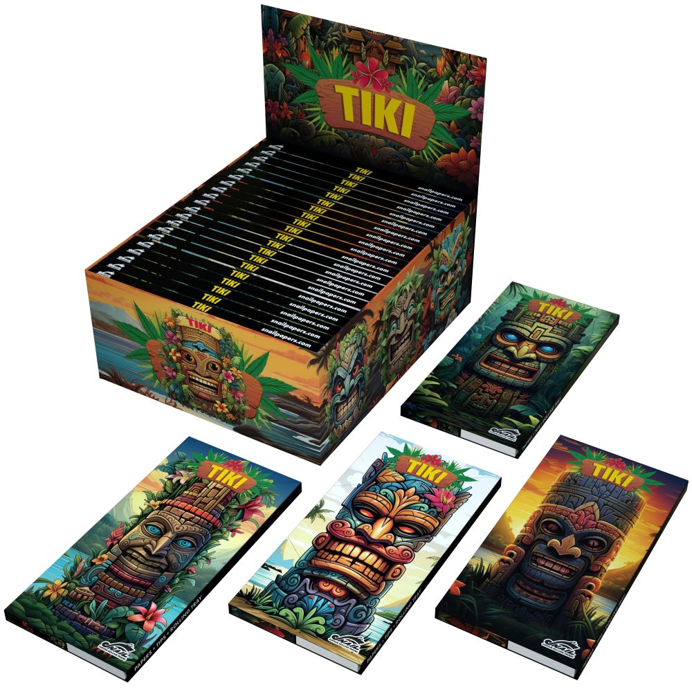 Snail Rolling Papers KS+tips magnetic closure "Tiki Totem" (20 Booklets)