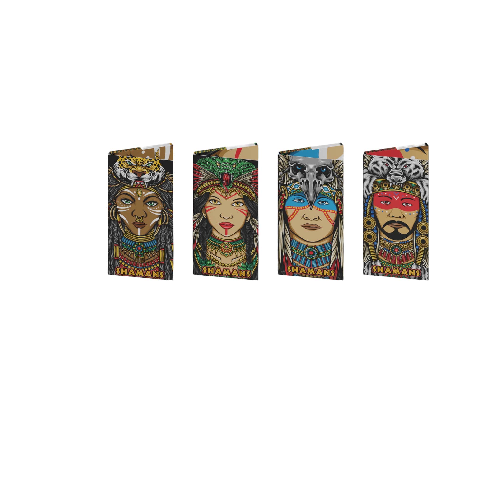Snail Rolling Papers KS+tips magnetic closure "Shamans" x20pcs