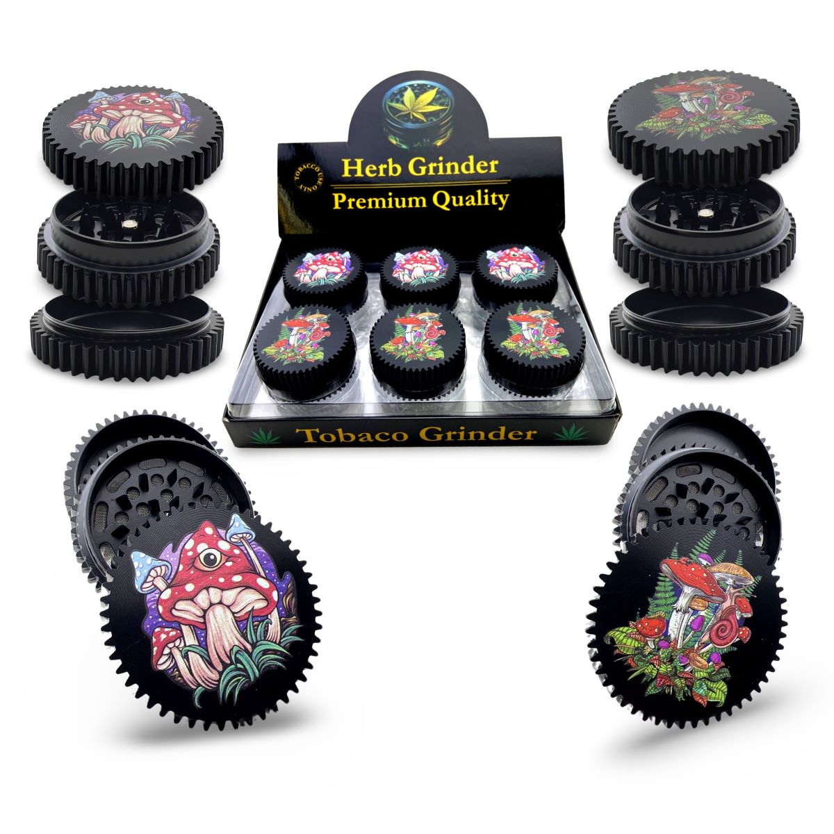 MG02B-M Round Metal Herb Grinder