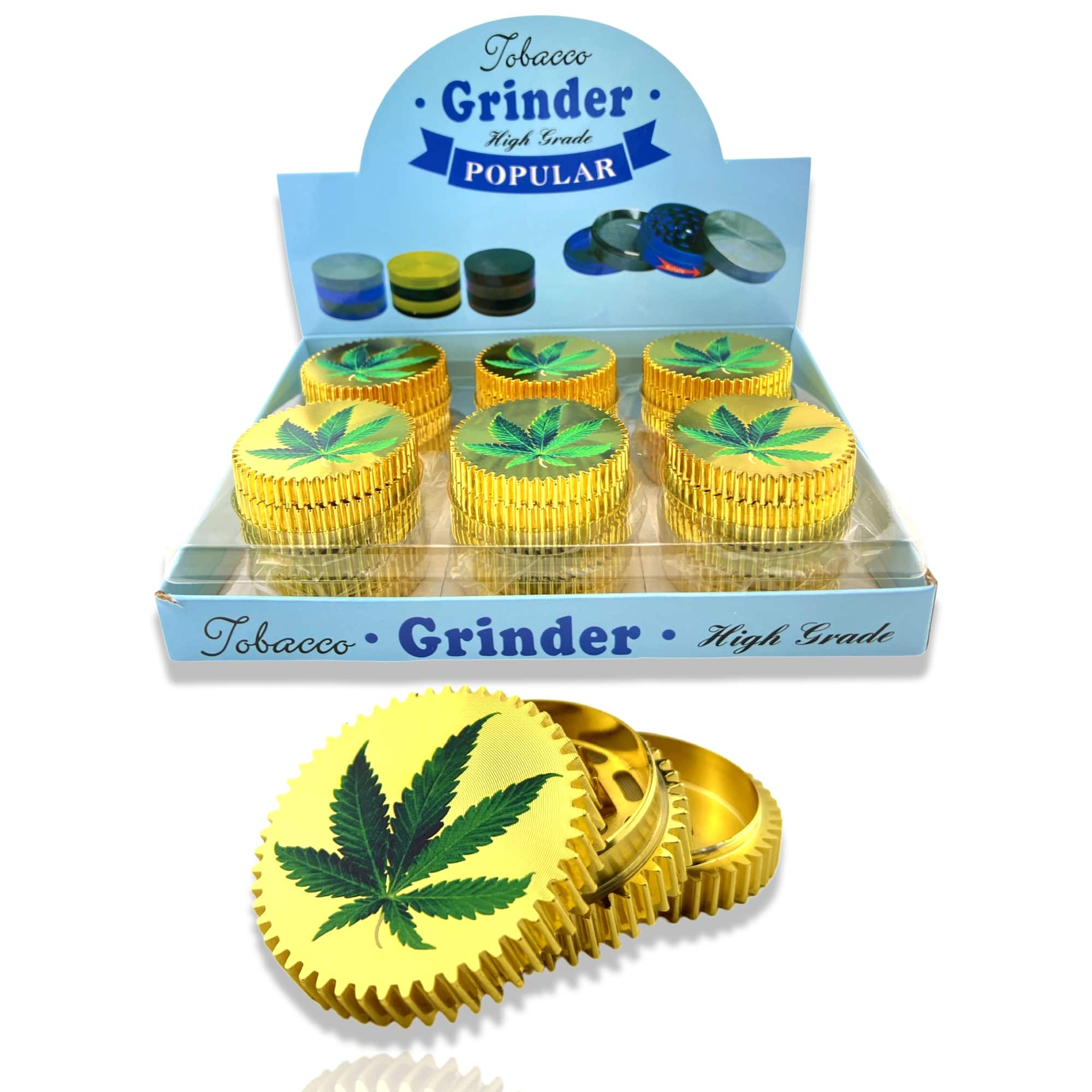 MG02G Round Metal Herb Grinder