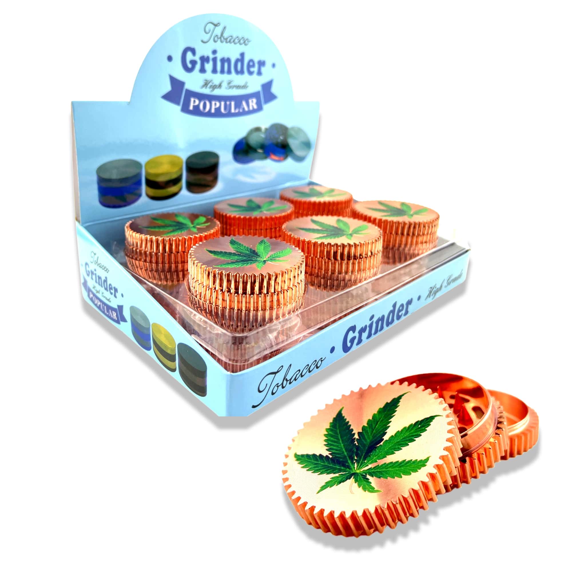 MG02RG Round Metal Herb Grinder