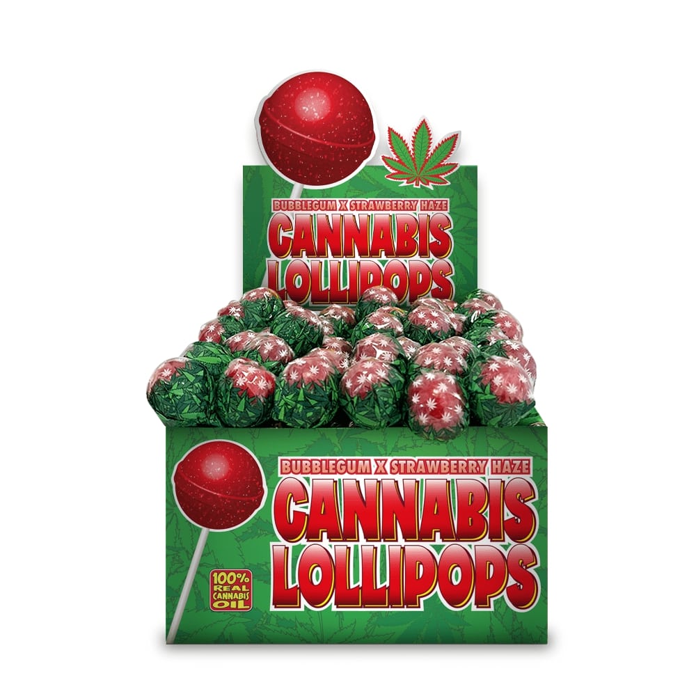 Cannabis Lollipops Bubblegum x Strawberry Haze