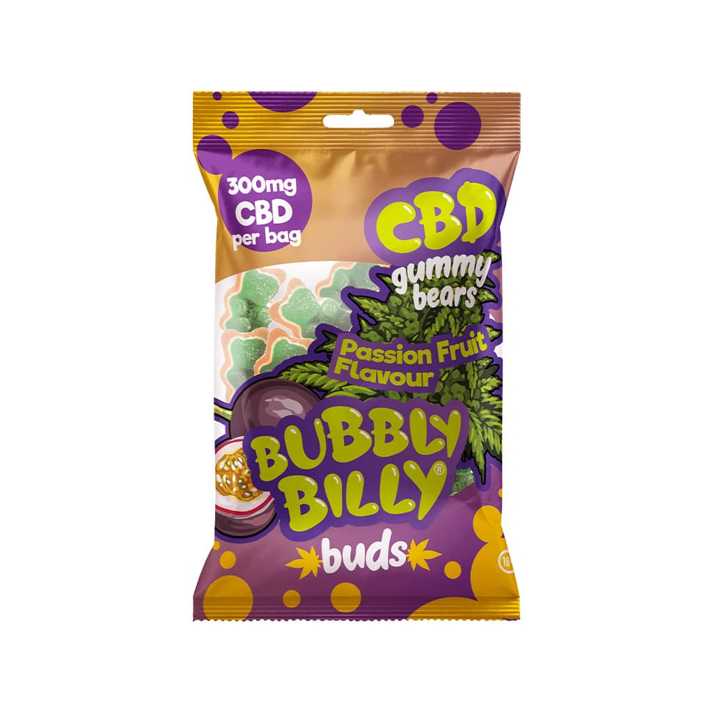 Bubbly Billy Buds Passion Fruit CBD Gummy Bears (300mg)