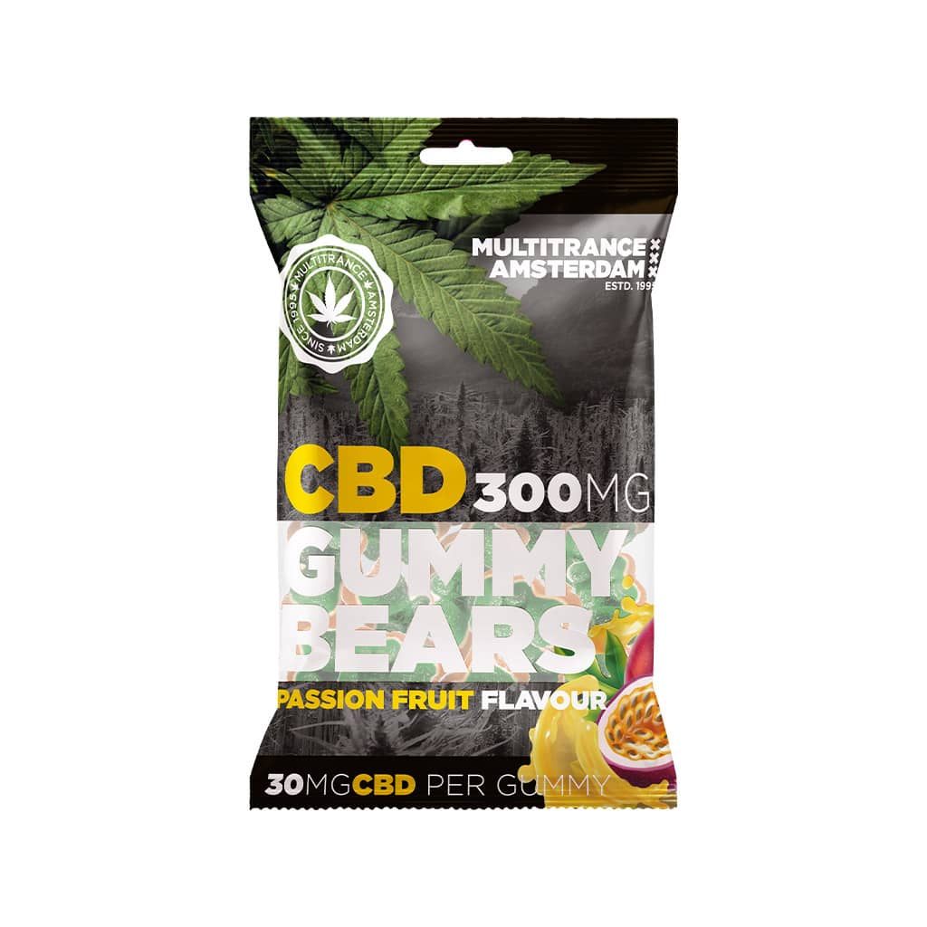 Passion Fruit Flavoured CBD Gummy Bears (300mg)