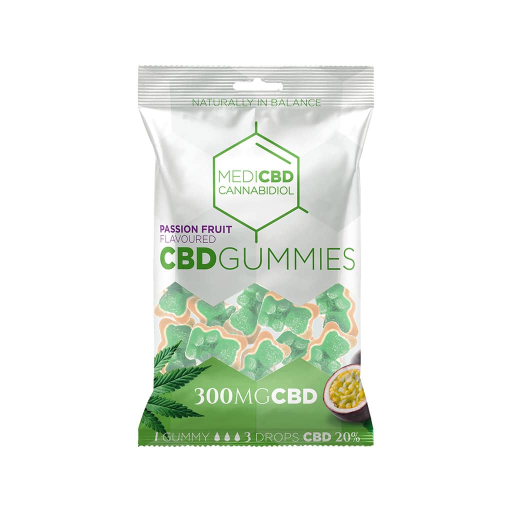 MediCBD Passion Fruit CBD Gummy Bears (300mg)