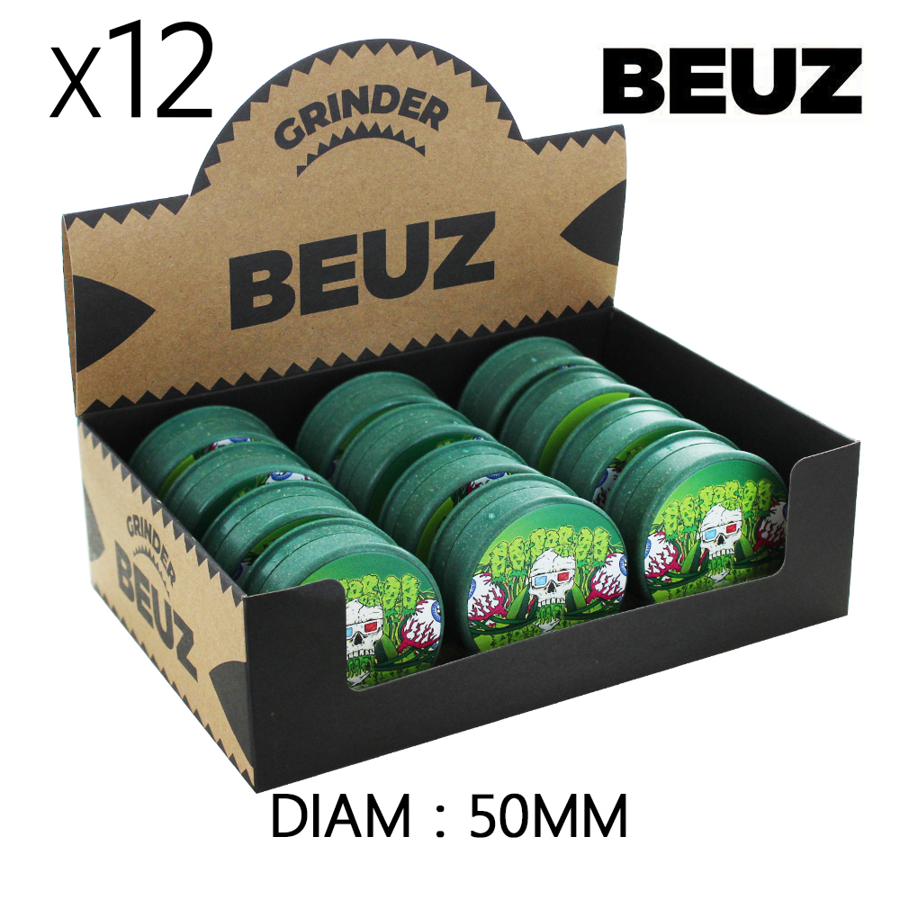Beuz Hemp Plastic Grinder 3parts 50mm - Skeleton