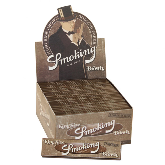 Smoking Brand Unbleached King Size Rolling Papers - Brown