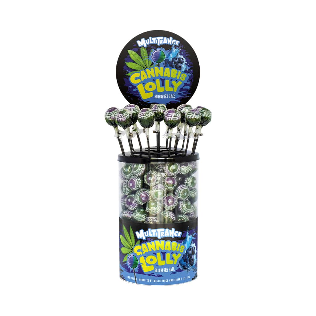 Cannabis Lollipops Blueberry Haze - 100pcs