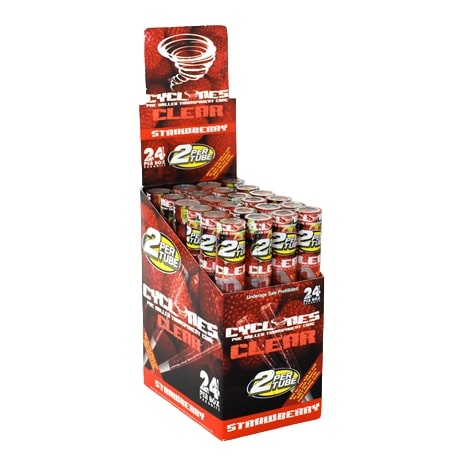 Cyclones Clear Cones - Strawberry