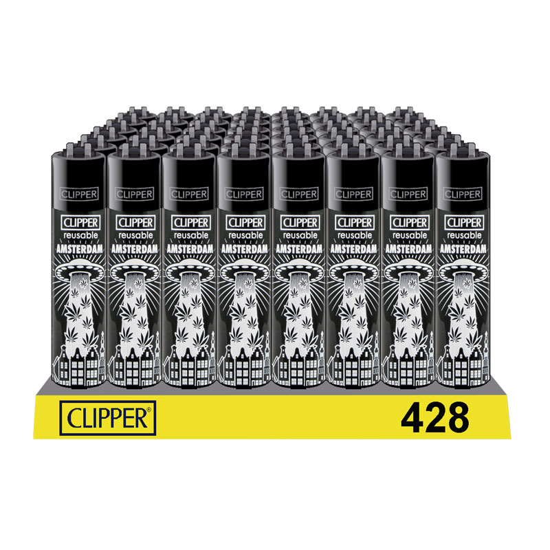 Clipper Lighters - 48pcs display - Amsterdam 420 Ufo