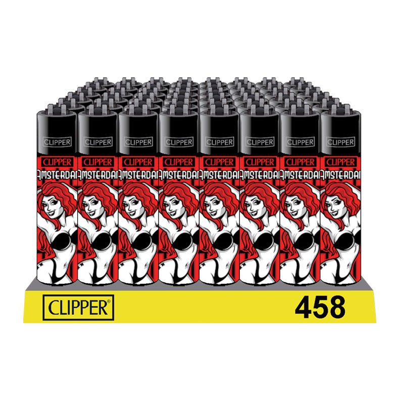 Clipper Lighters - 48pcs display - Amsterdam Red light