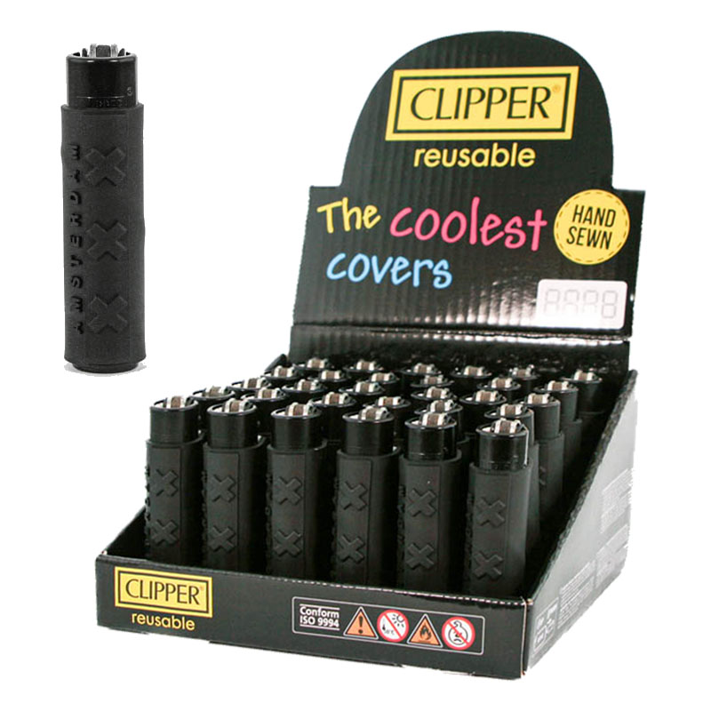 Clipper Lighters Rubber Case - Amsterdam XXX Black x30pcs