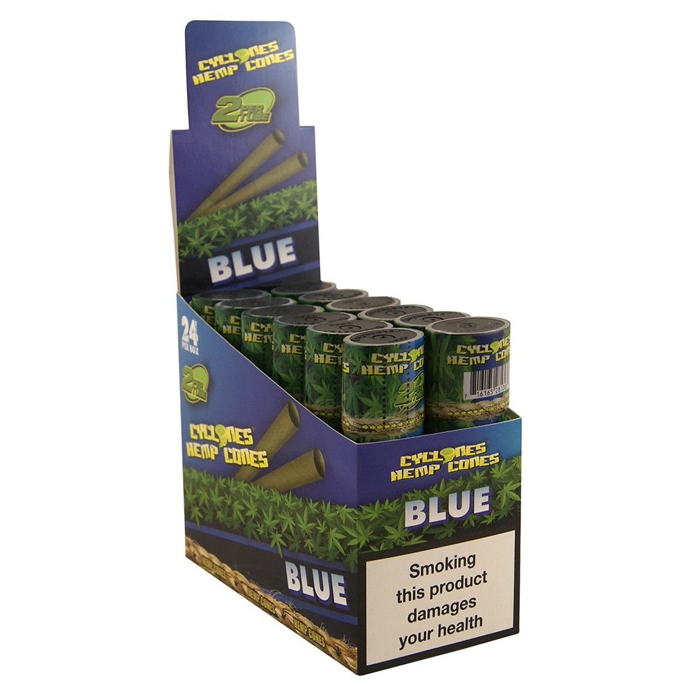 Cyclones Hemp Cones - Blue - 12x2 pcs