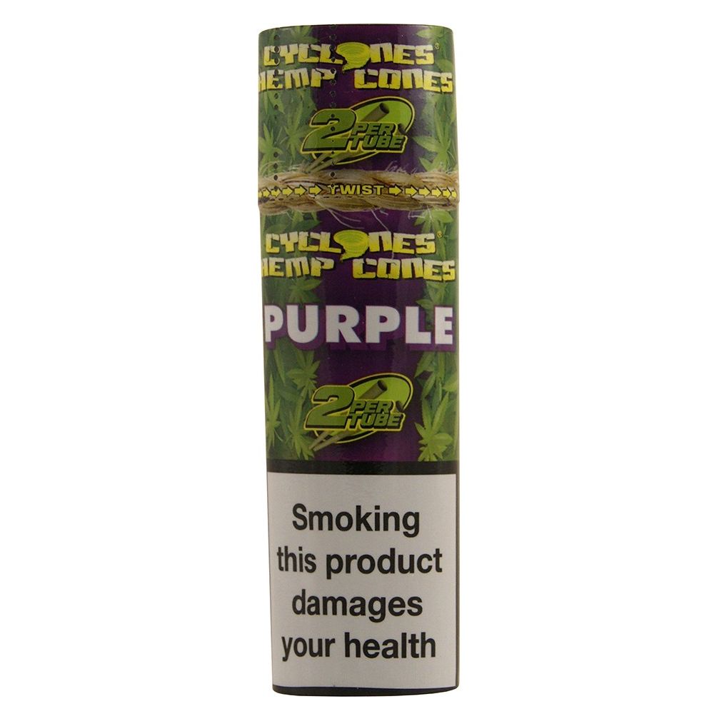 Cyclones Hemp Cones - Purple - 12x2 pcs