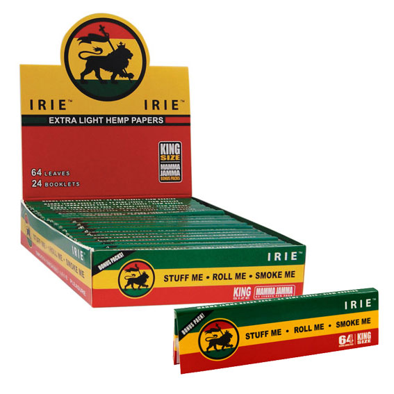 Iries Hemp Rolling Papers - 64 leaves - 24 Booklets